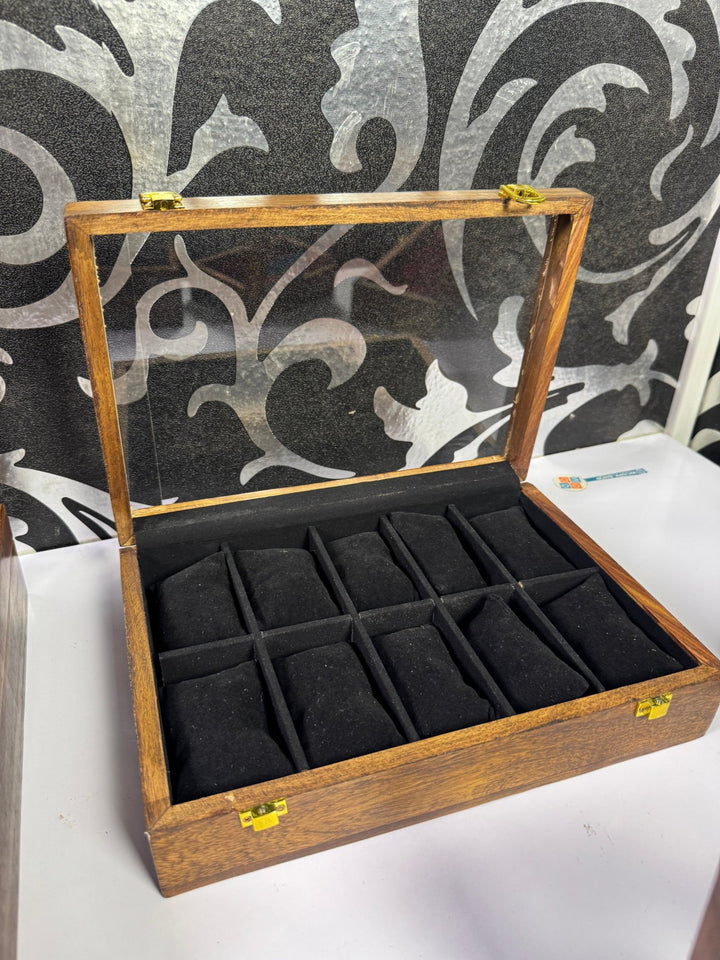 10 slot handmade wooden watch box by WCSPK 