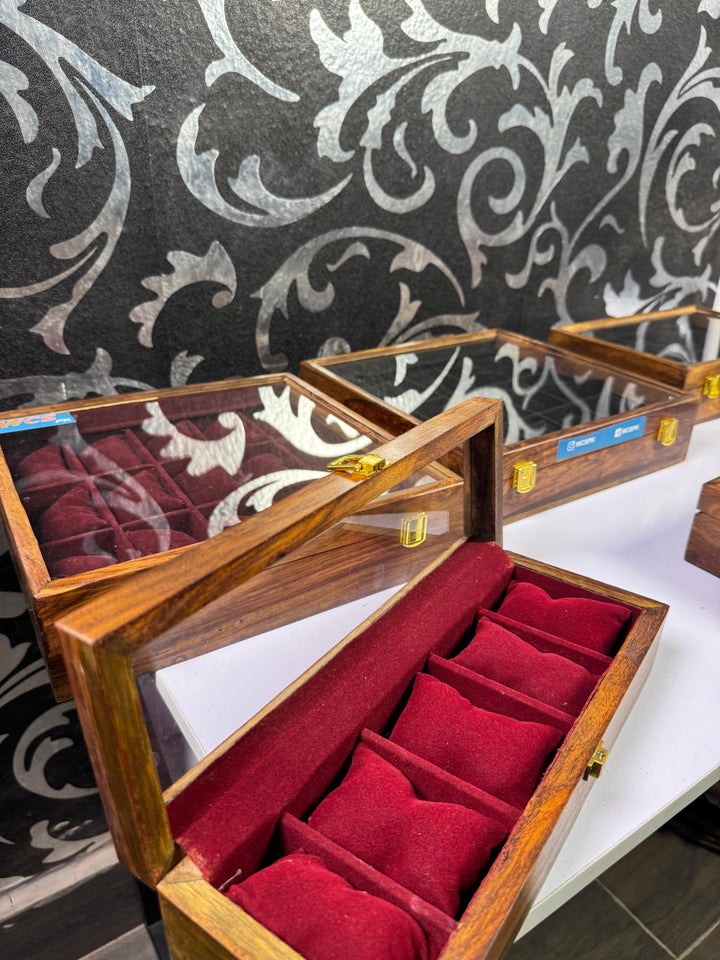 5 slot handmade wooden watch box by WCSPK 