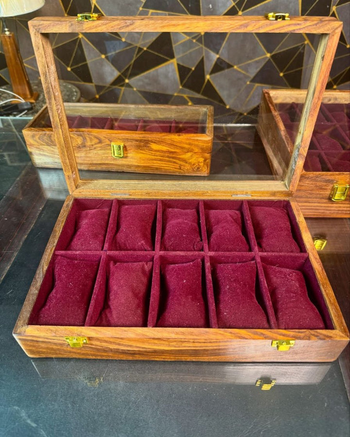 10 slot premium wooden watch box for watches